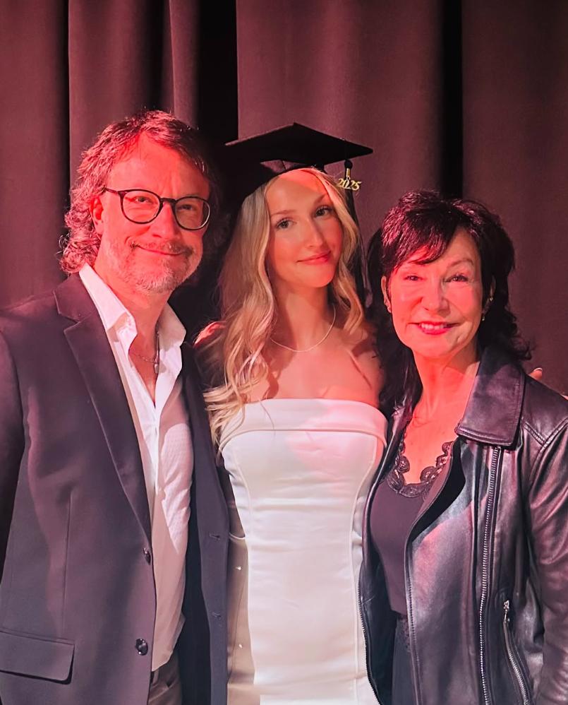 Josée Boudreault avec son conjoint et sa fille