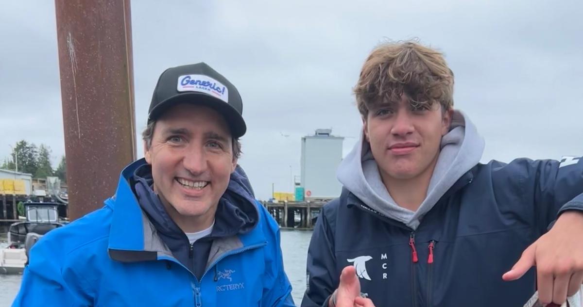 Justin Trudeau et son fils Xavier