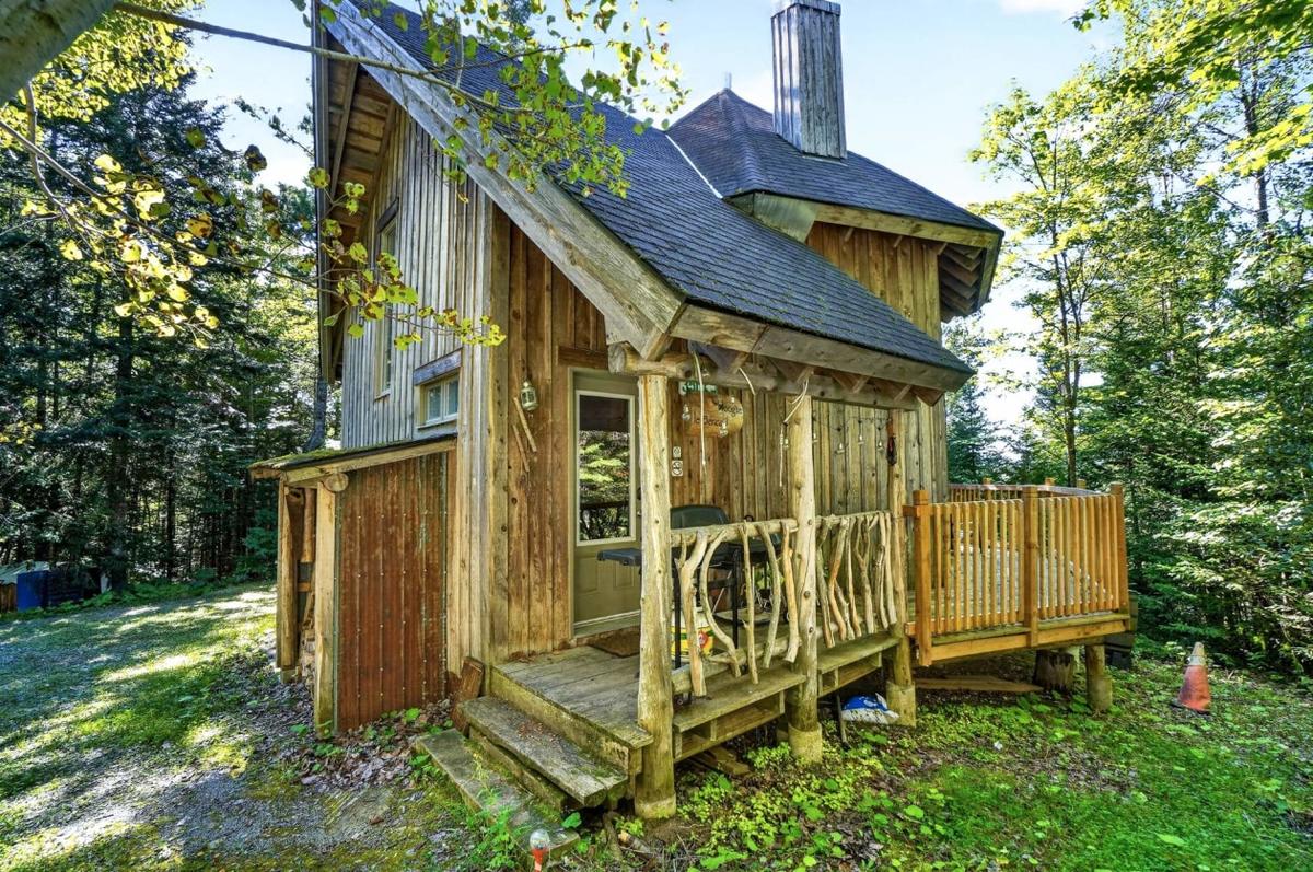 Façade du chalet dans son écrin de verdure