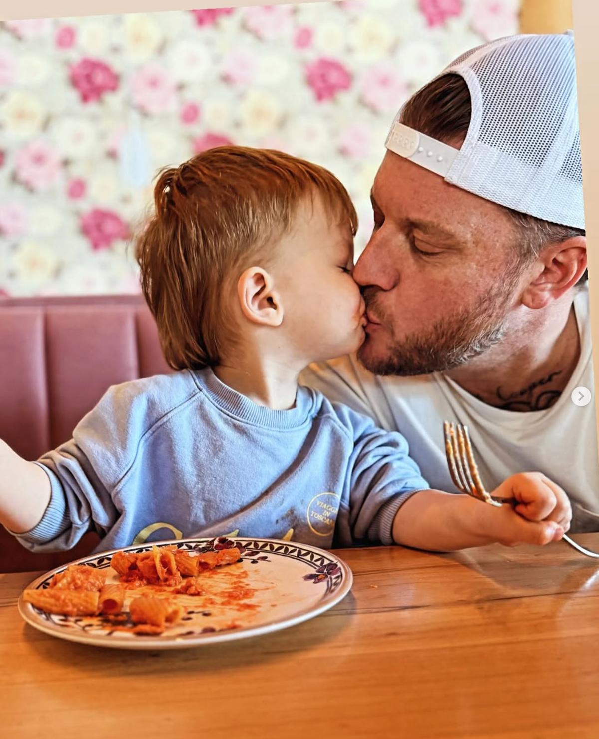 Mathieu Baron et son fils