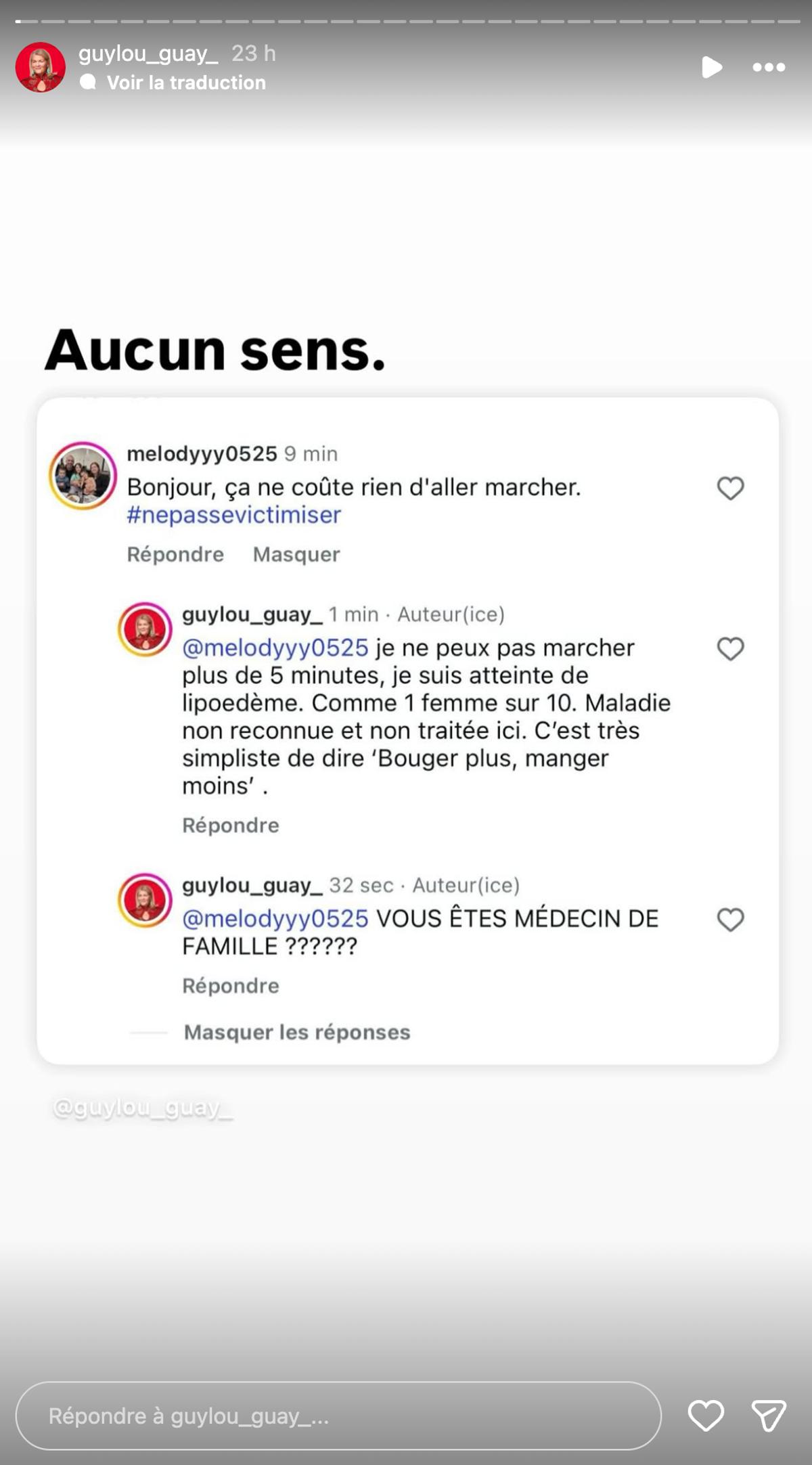 Guylaine Guay expose une médecin de famille