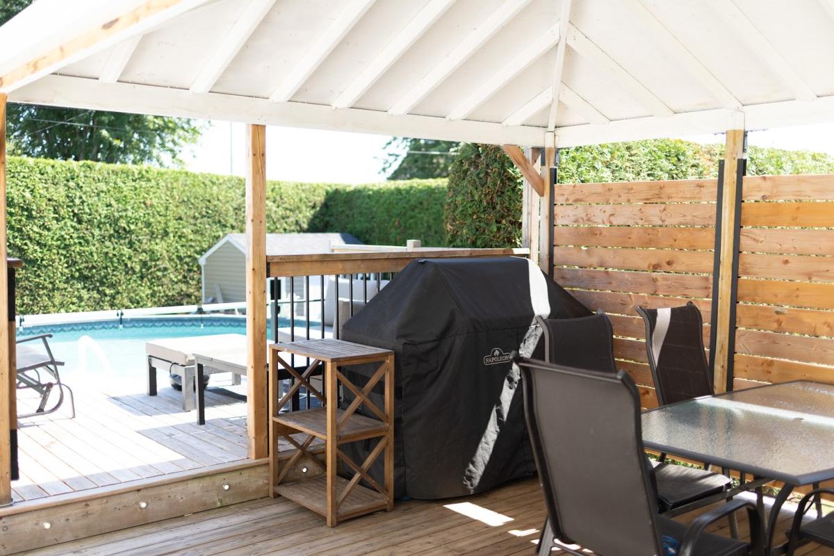 Terrasse couverte et chauffée
