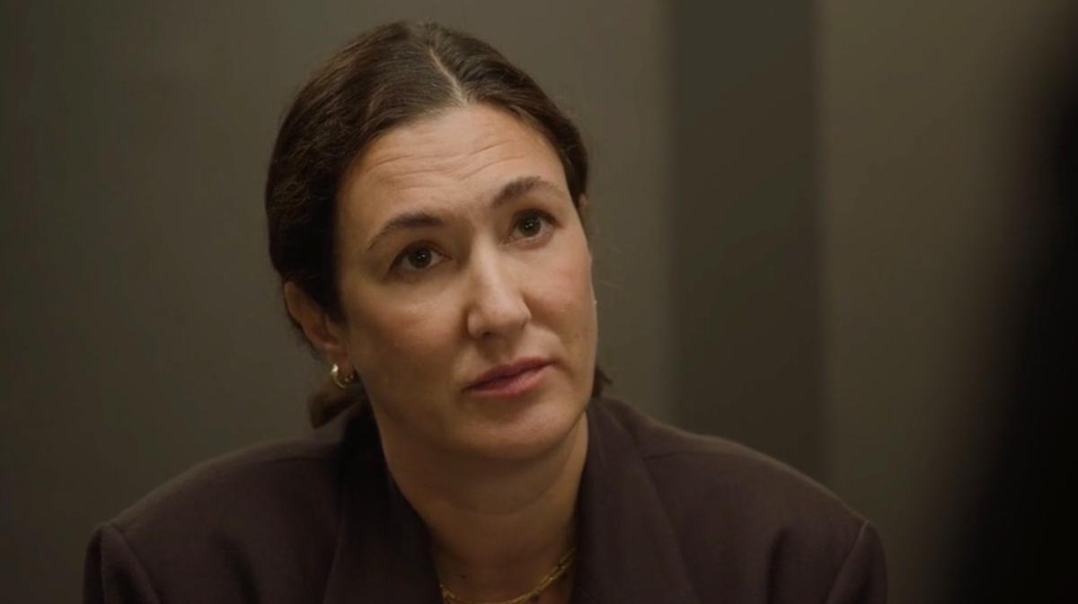 Karine Gonthier-Hyndman dans son rôle de Caroline Daigneault dans Antigang