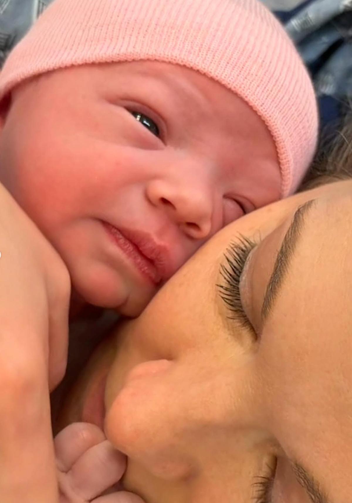 Frédérique Guay et son bébé Samuelle