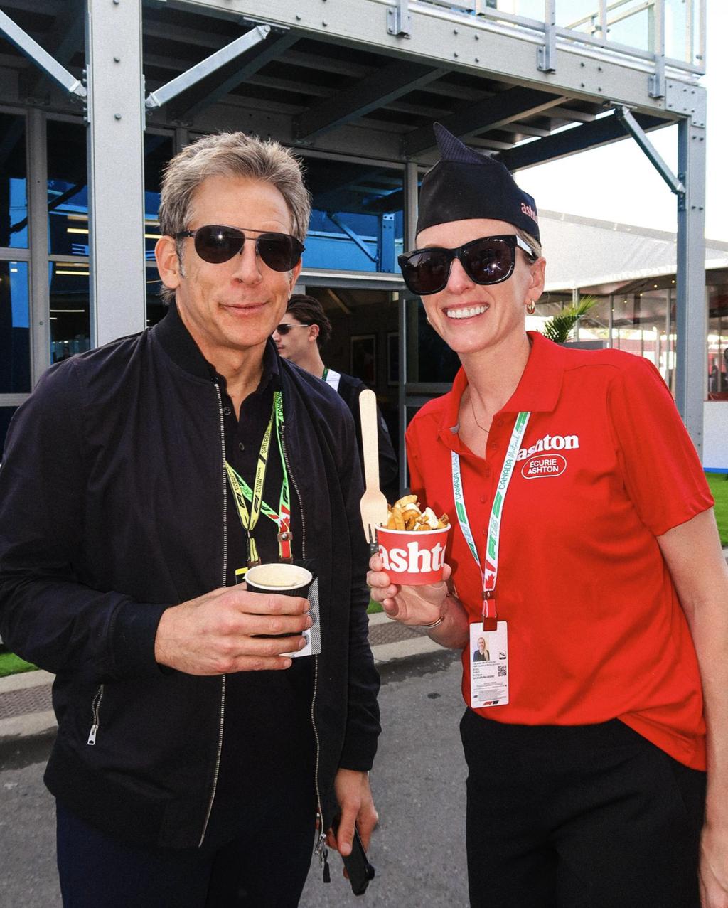 Ben Stiller au grand prix de la f1