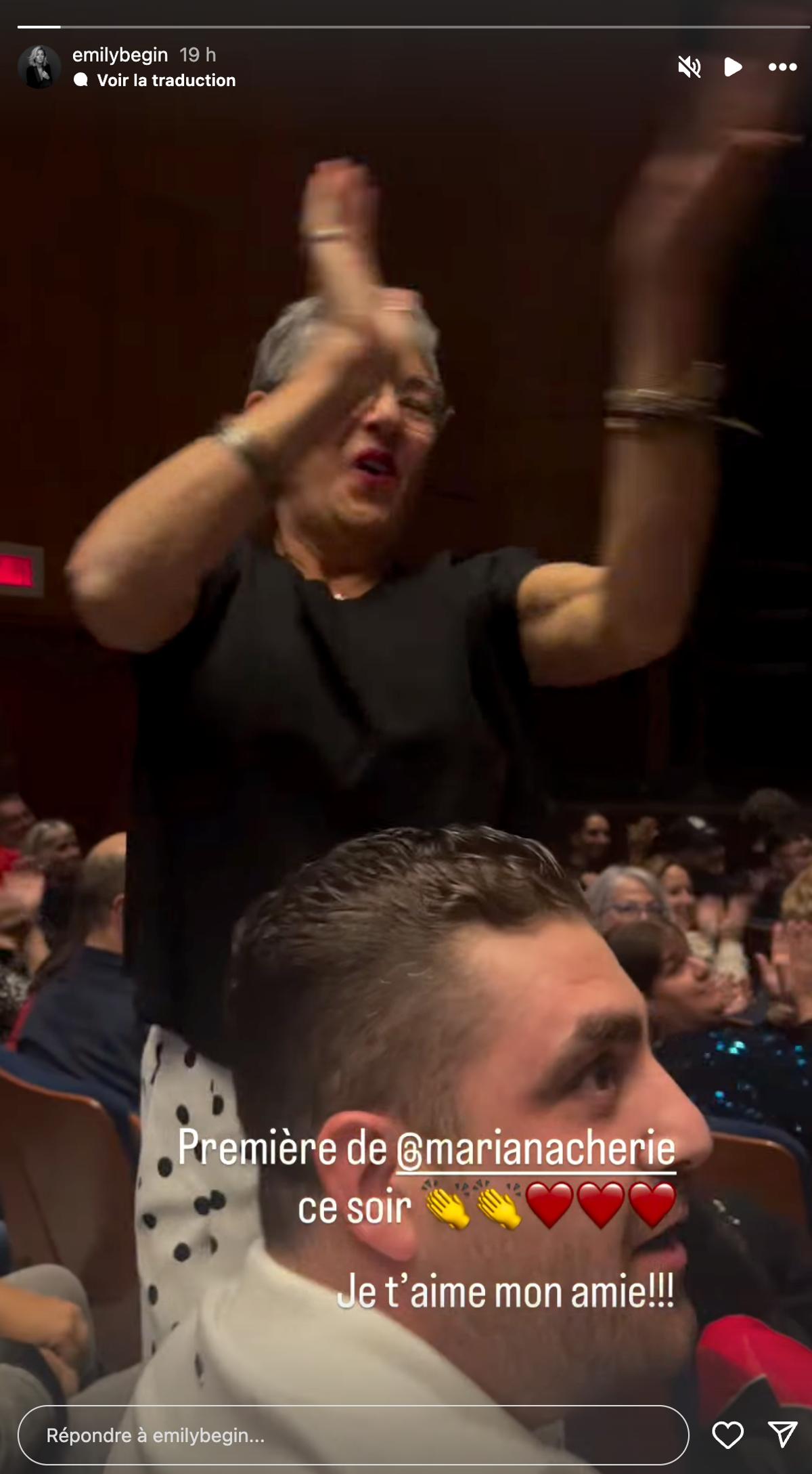 Maman de Mariana Mazza à sa grande première de Foie Gras