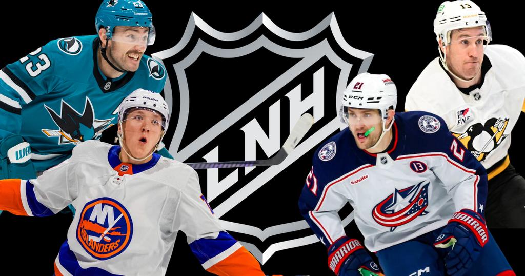 Simon Holstrom, James van Riemsdyk, Barclay Goodrow et Kevin Hayes