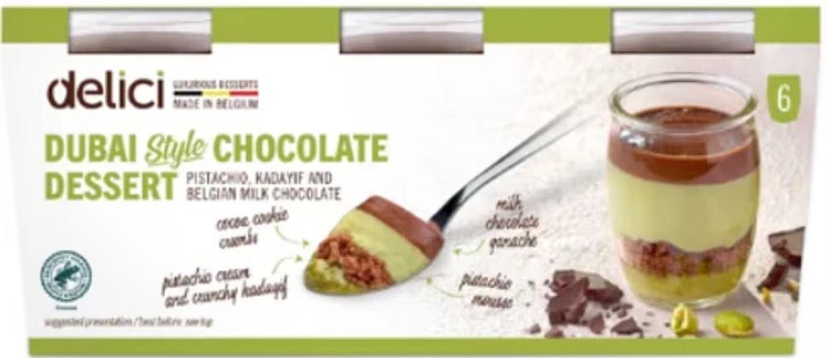 mousse dessert Delici Dubai Style, rappel Costco