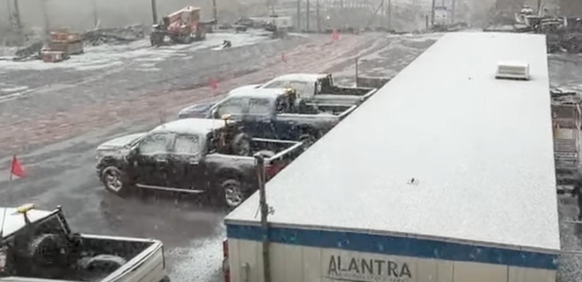 De la neige à Fermont ce 18 septembre 2026