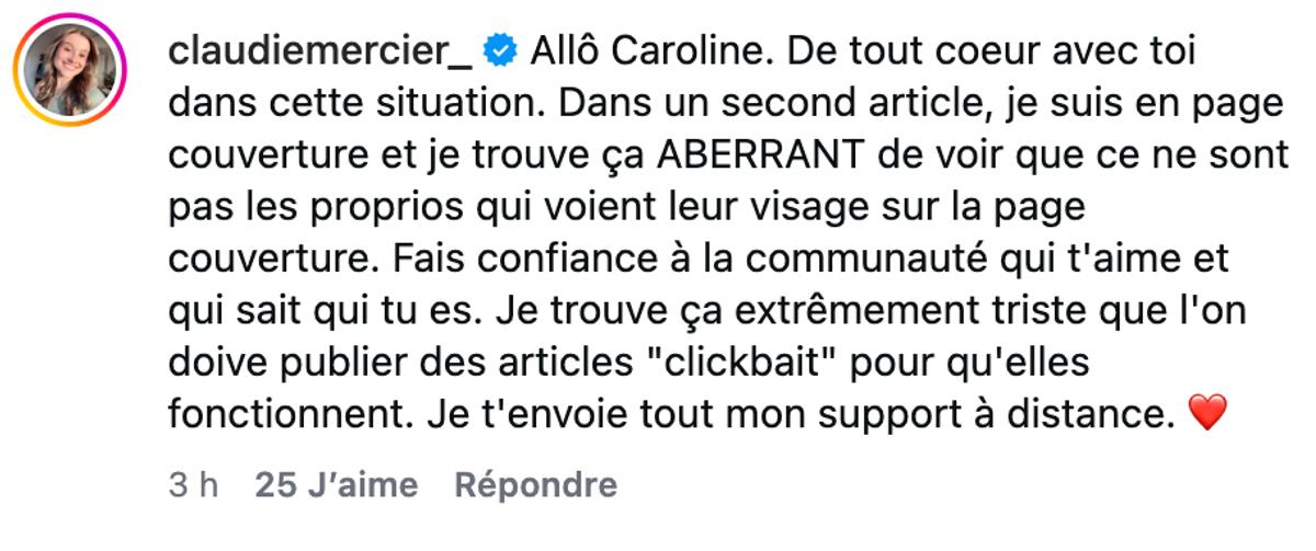 Commentaire de Claudie Mercier