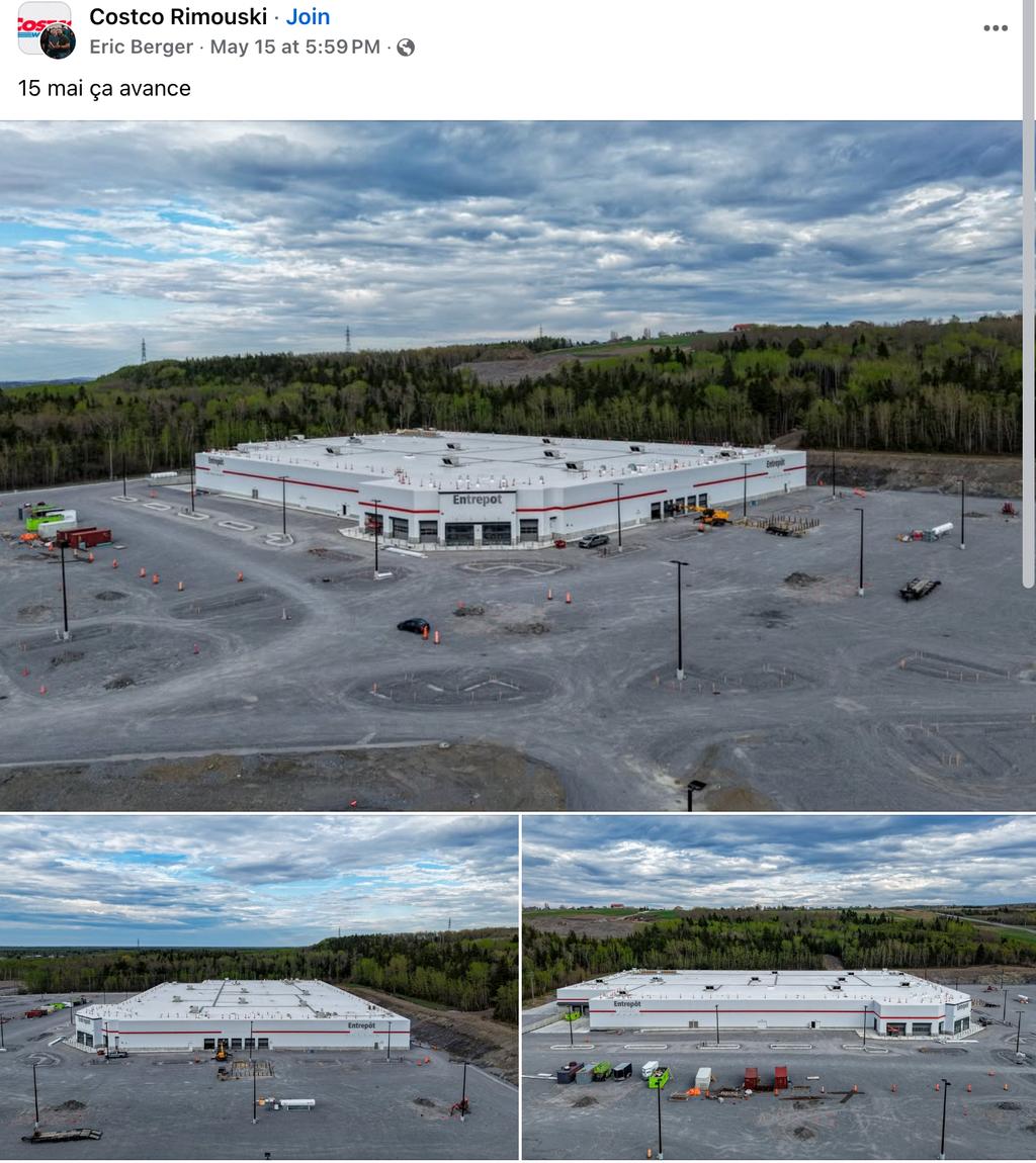 Construction du nouveau Costco de Rimouski