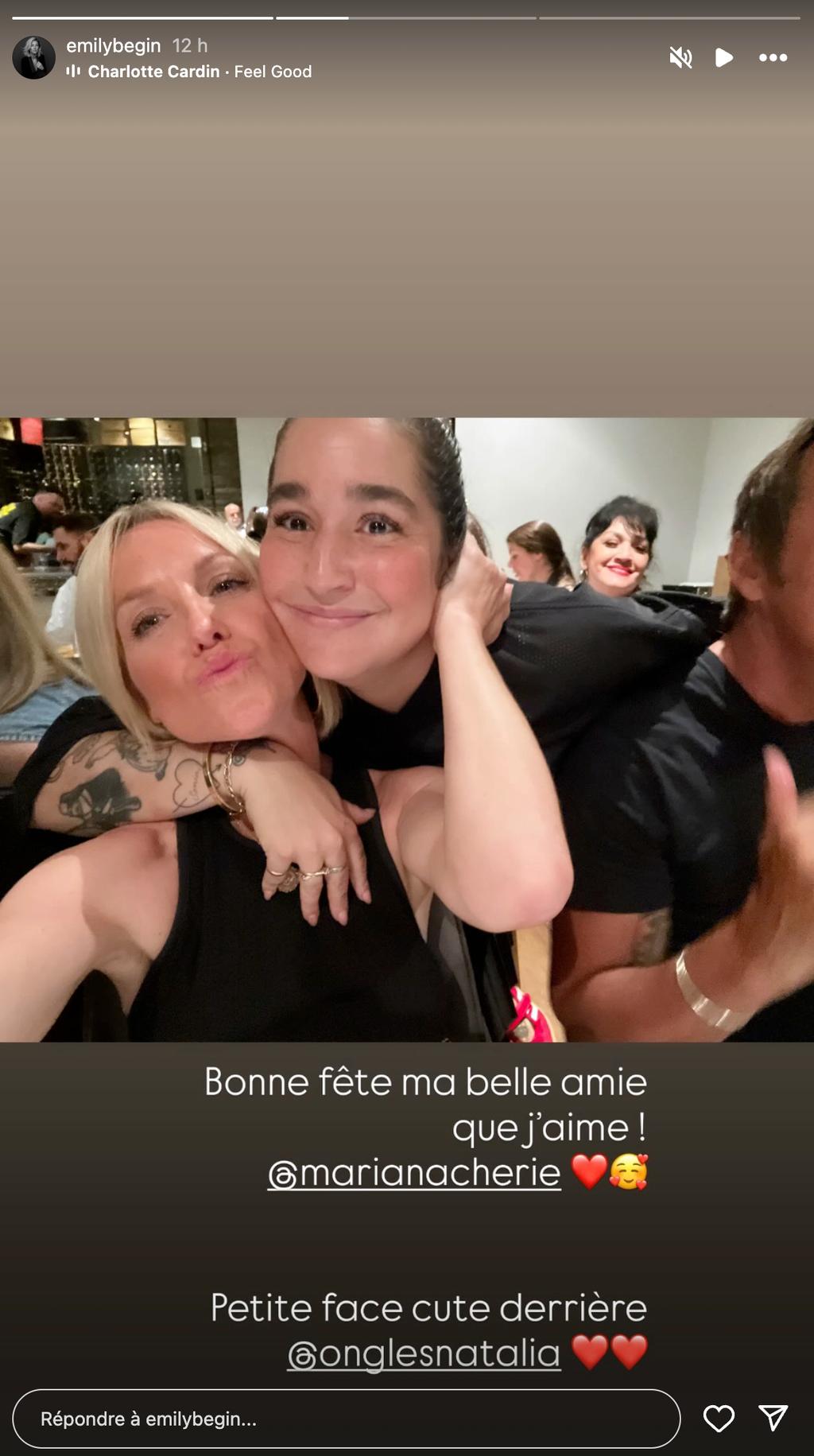 Émily Bégin souligne l'anniversaire de Mariana Mazza