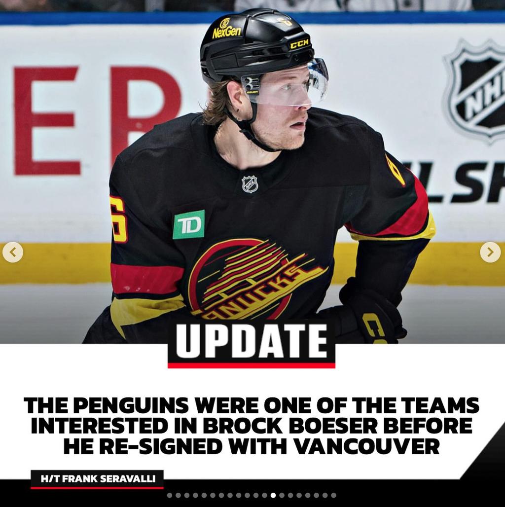 Rumour involving Brock Boeser