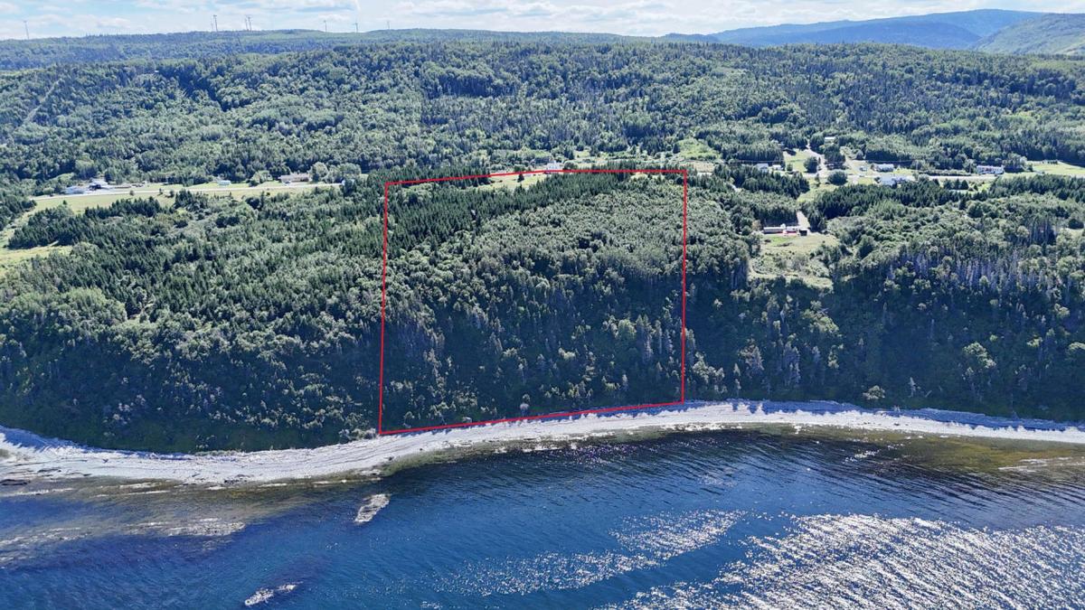 Vue aérienne montrant l'étendue du domaine le long du littoral