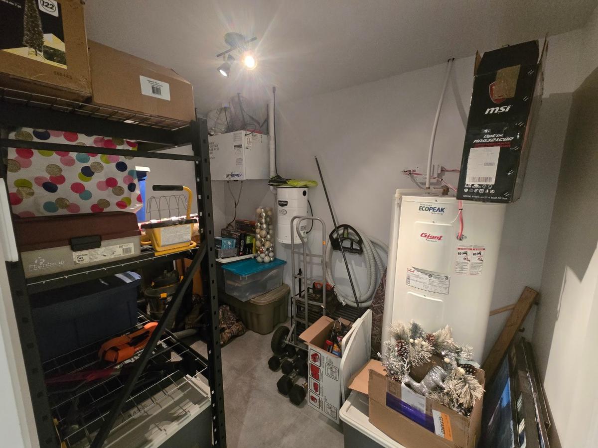 Espace de rangement au sous-sol