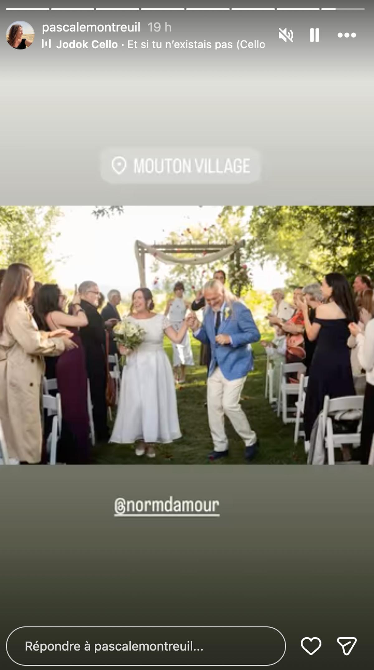 Pascale Montreuil partage les premières images de son mariage avec Normand D'Amour