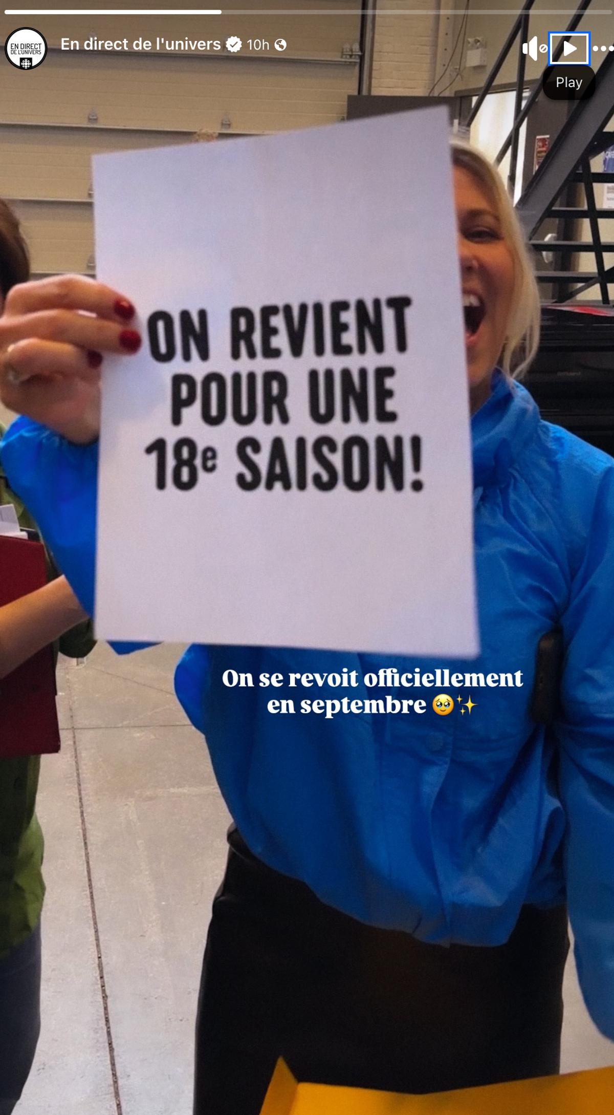 En direct de l'Univers revient pour une 18e saison
