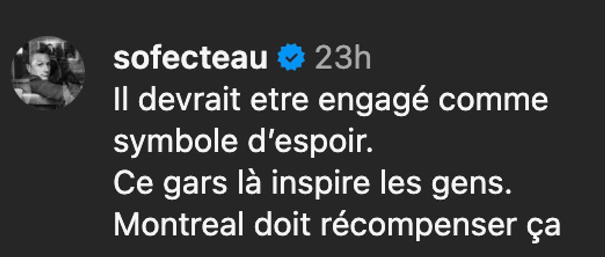Commentaire de Simon Olivier Fecteau