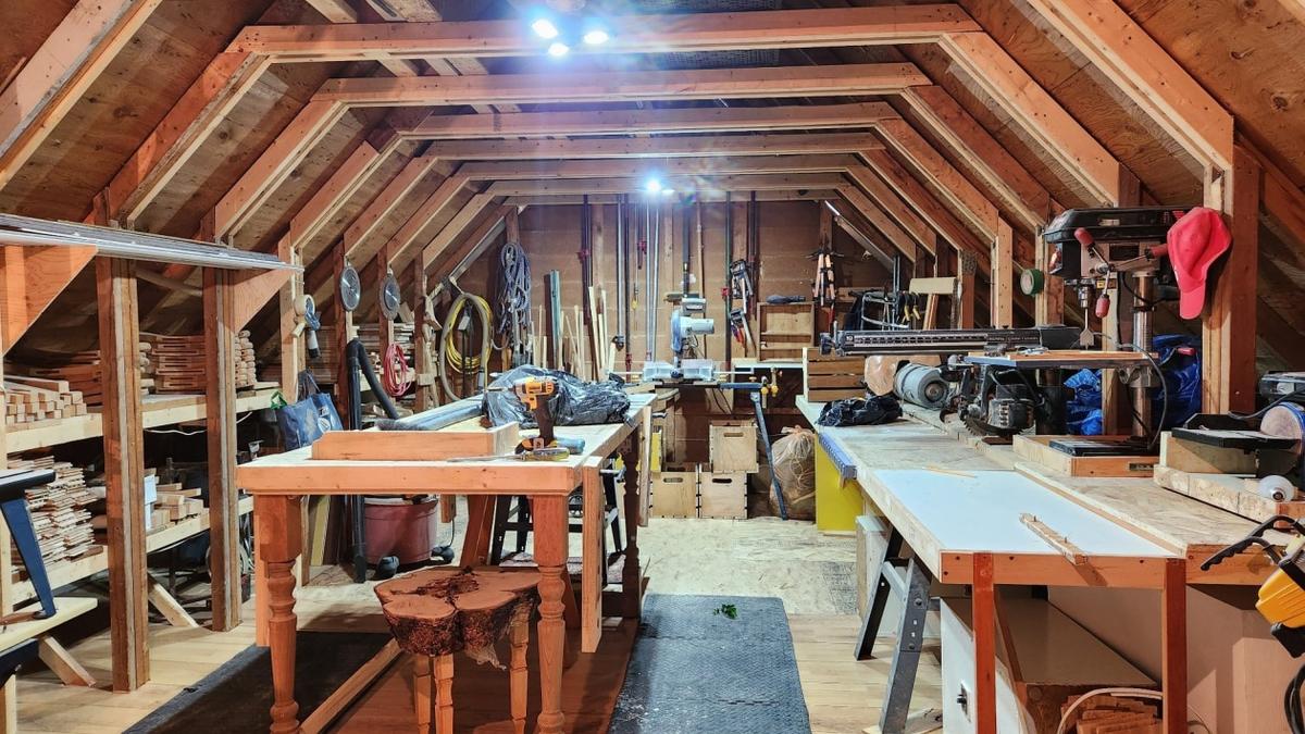 Espace de rangement et d'atelier