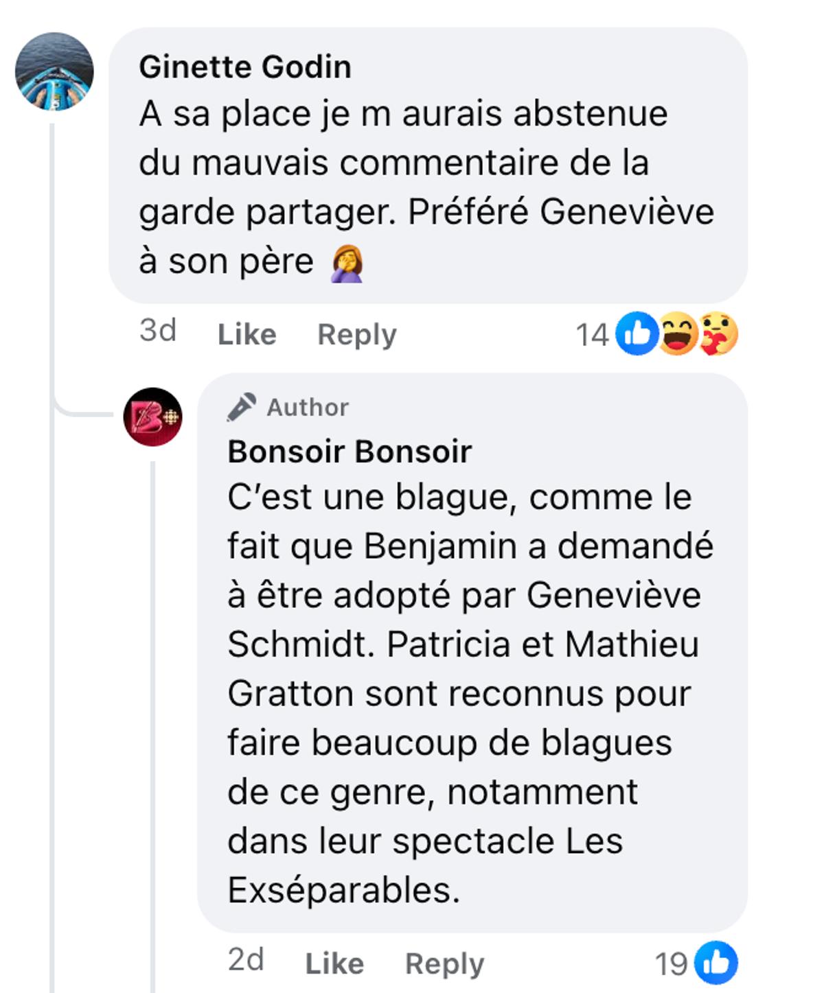 Une blague de Patricia Paquin tourne mal à Bonsoir Bonsoir