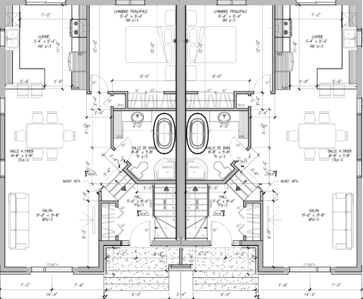 Vue sur le patio et l'extérieur arrière