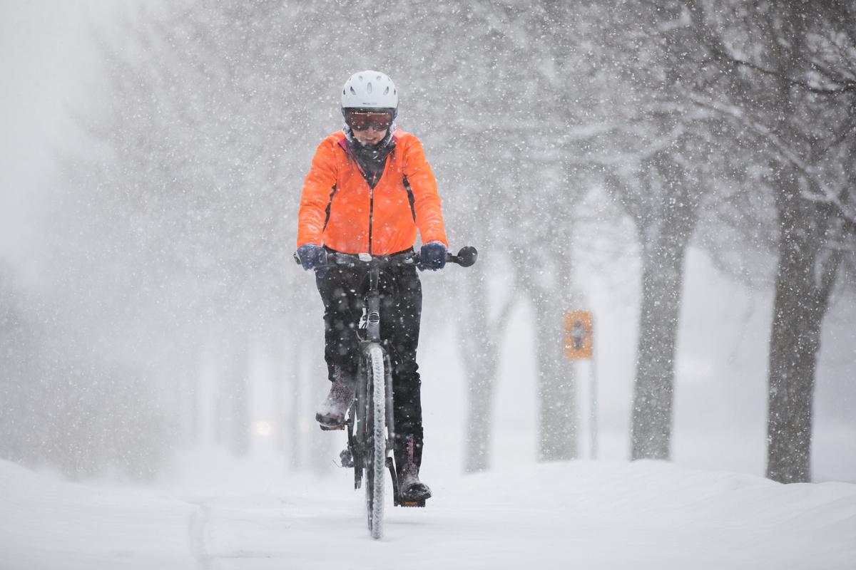 Vélo en hiver à Montréal