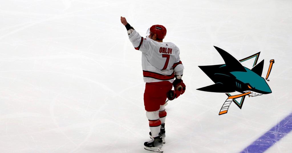 Dmitry Orlov uniforme Canes et avec logo Sharks
