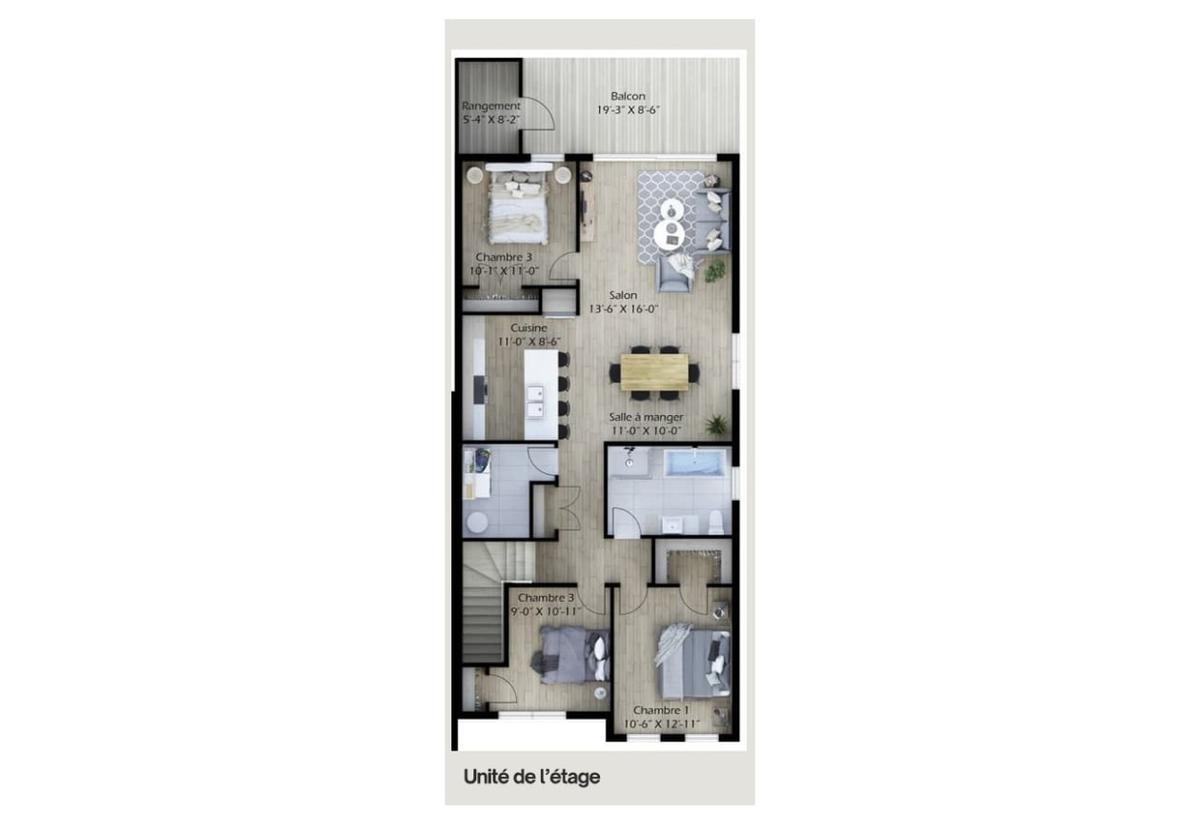 Plan d'aménagement du condo