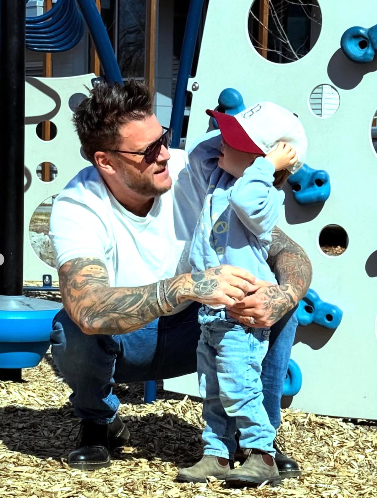 Mathieu Baron et son fils