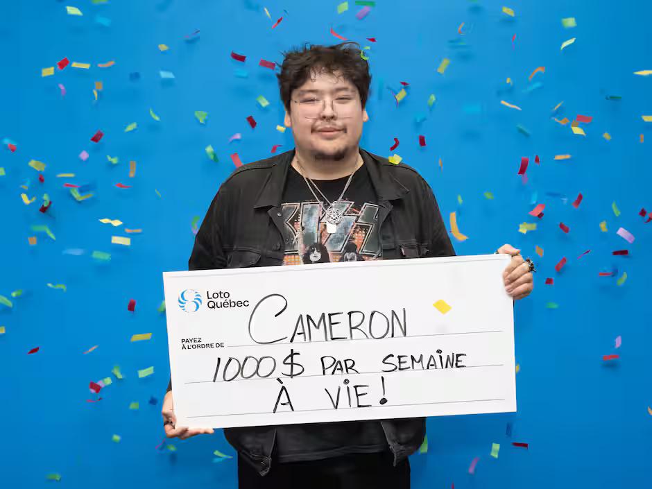 Cameron Mckenzie, gagnant de Loto-Québec