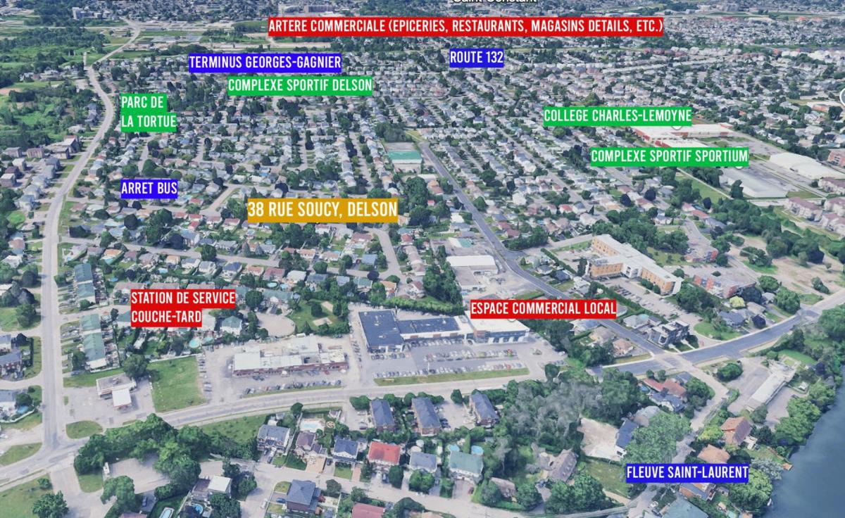 Vue aérienne du quartier