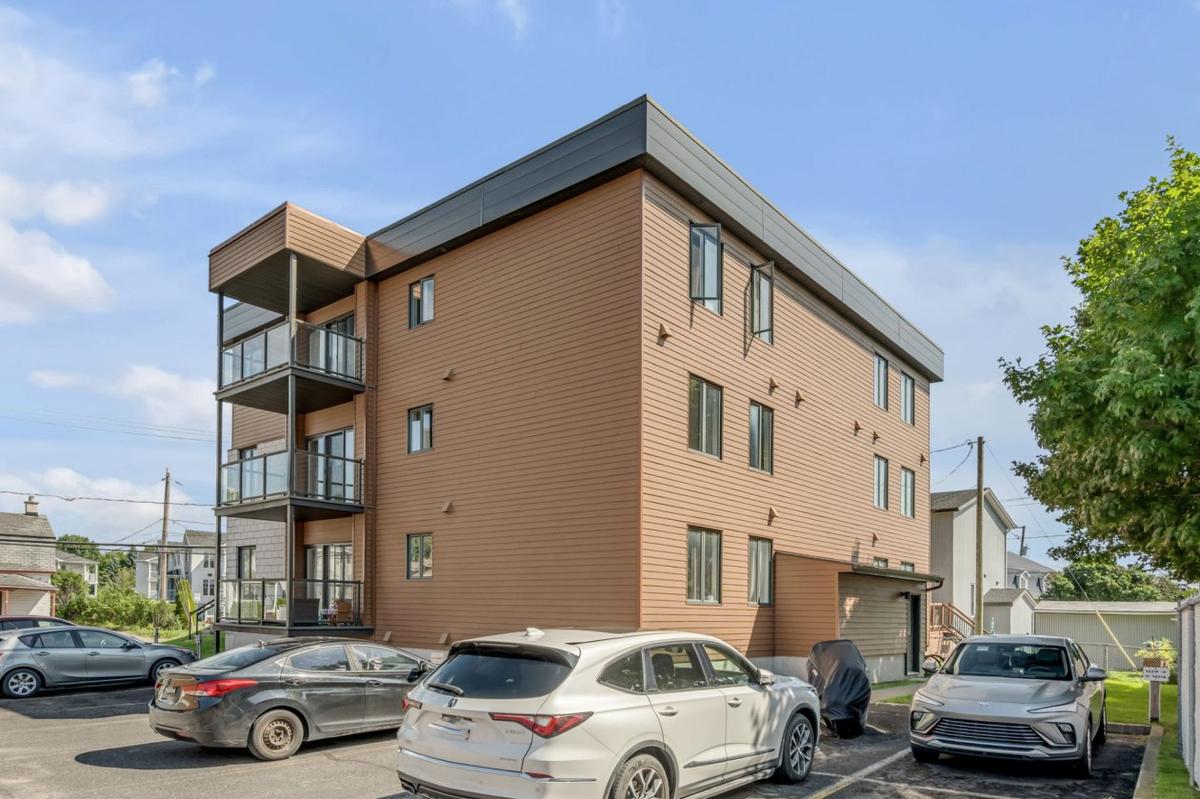 Face arrière de l'immeuble et terrasse
