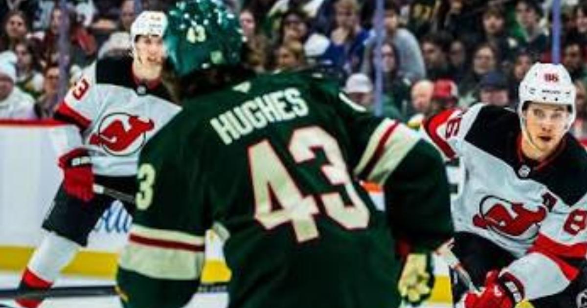 Quinn Hughes playing against his brothers