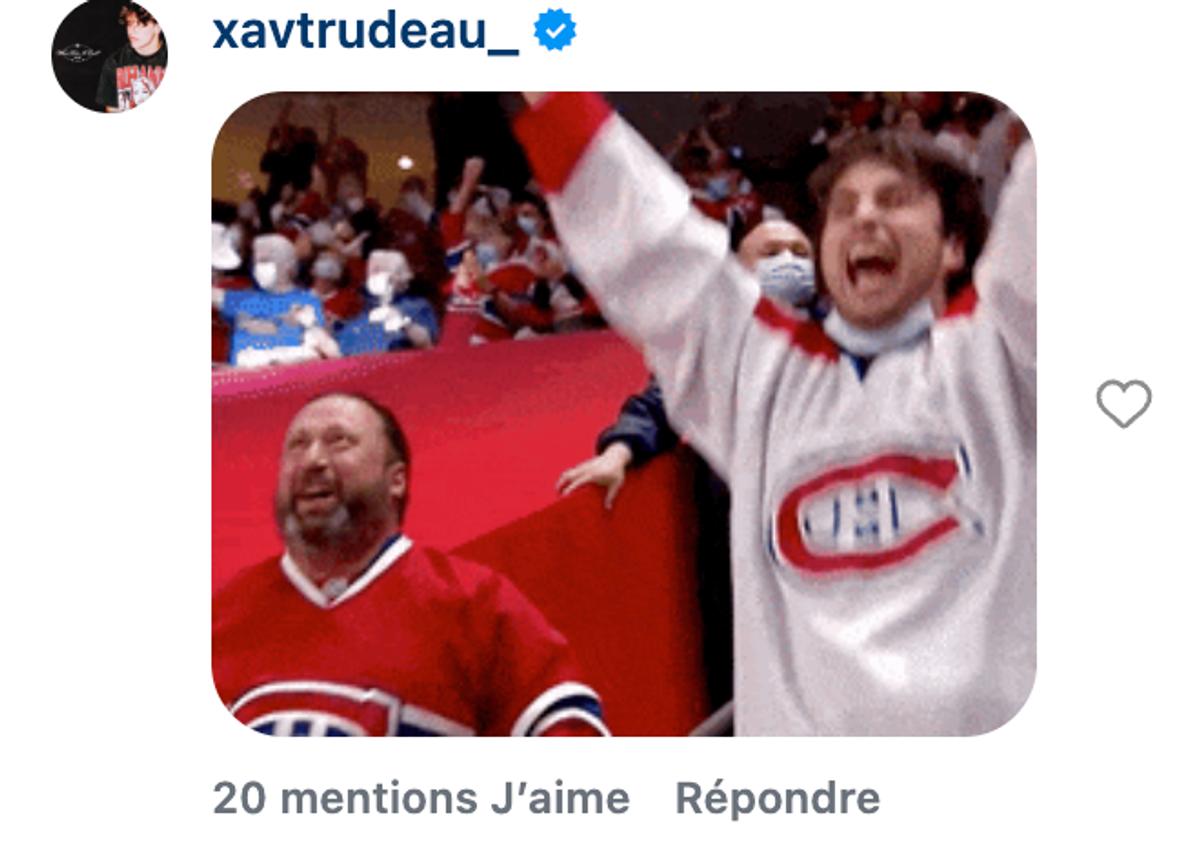 Xavier Trudeau encourage le Canadien de Montréal
