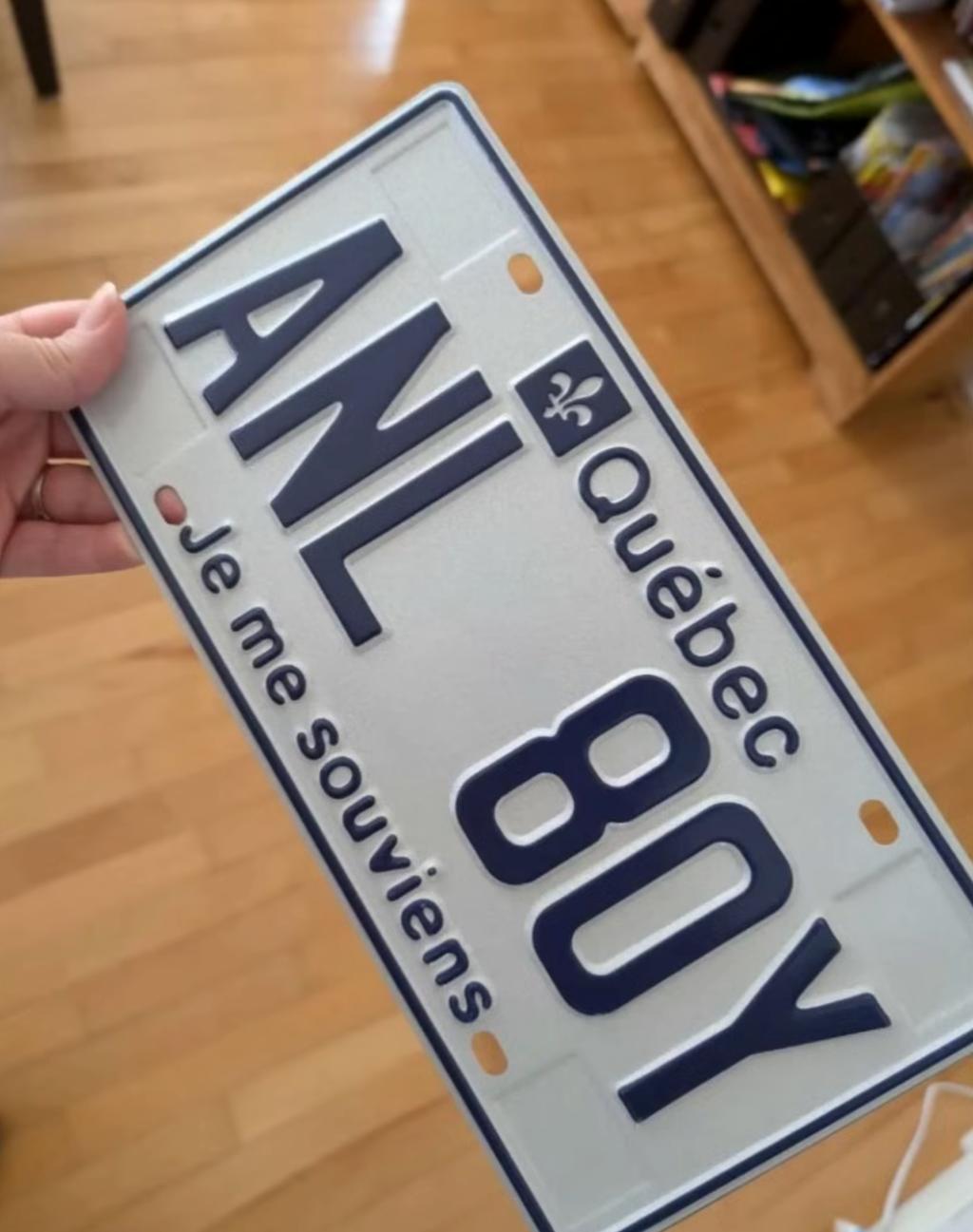 Plaque gênante émise par la SAAQ