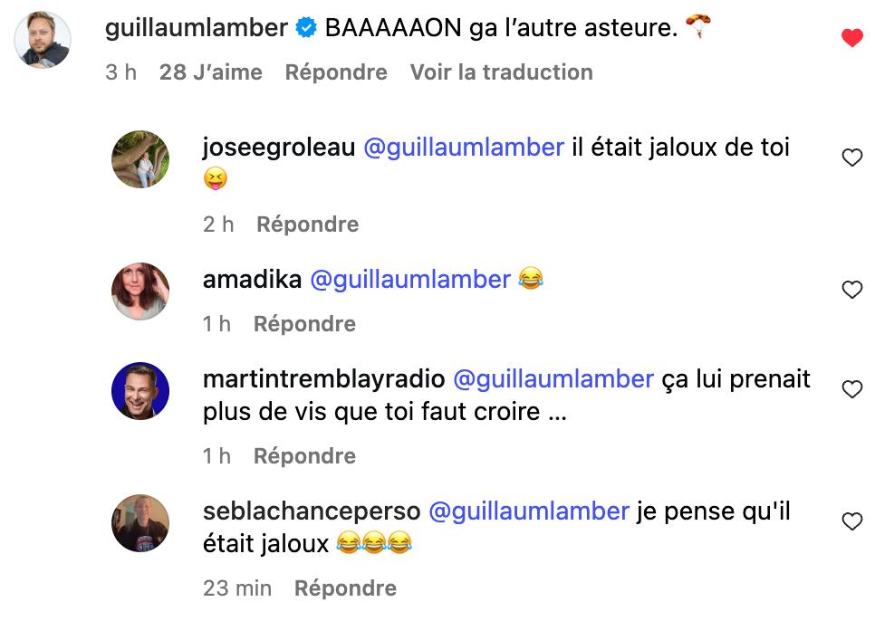Commentaire de Guillaume Lambert sur le statut de Rémi-Pierre Paquin