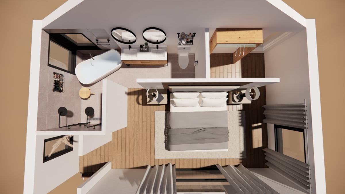 Espace intérieur du logement au sous-sol