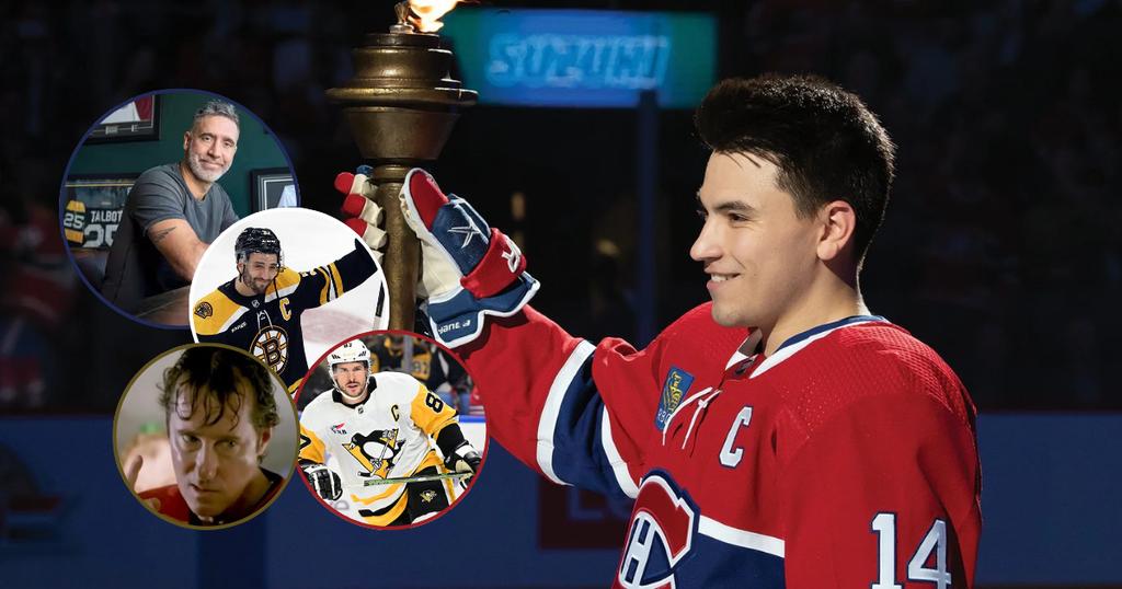 Nick Suzuki, Max Talbot, Crosby, Bergeron et Marc Messier