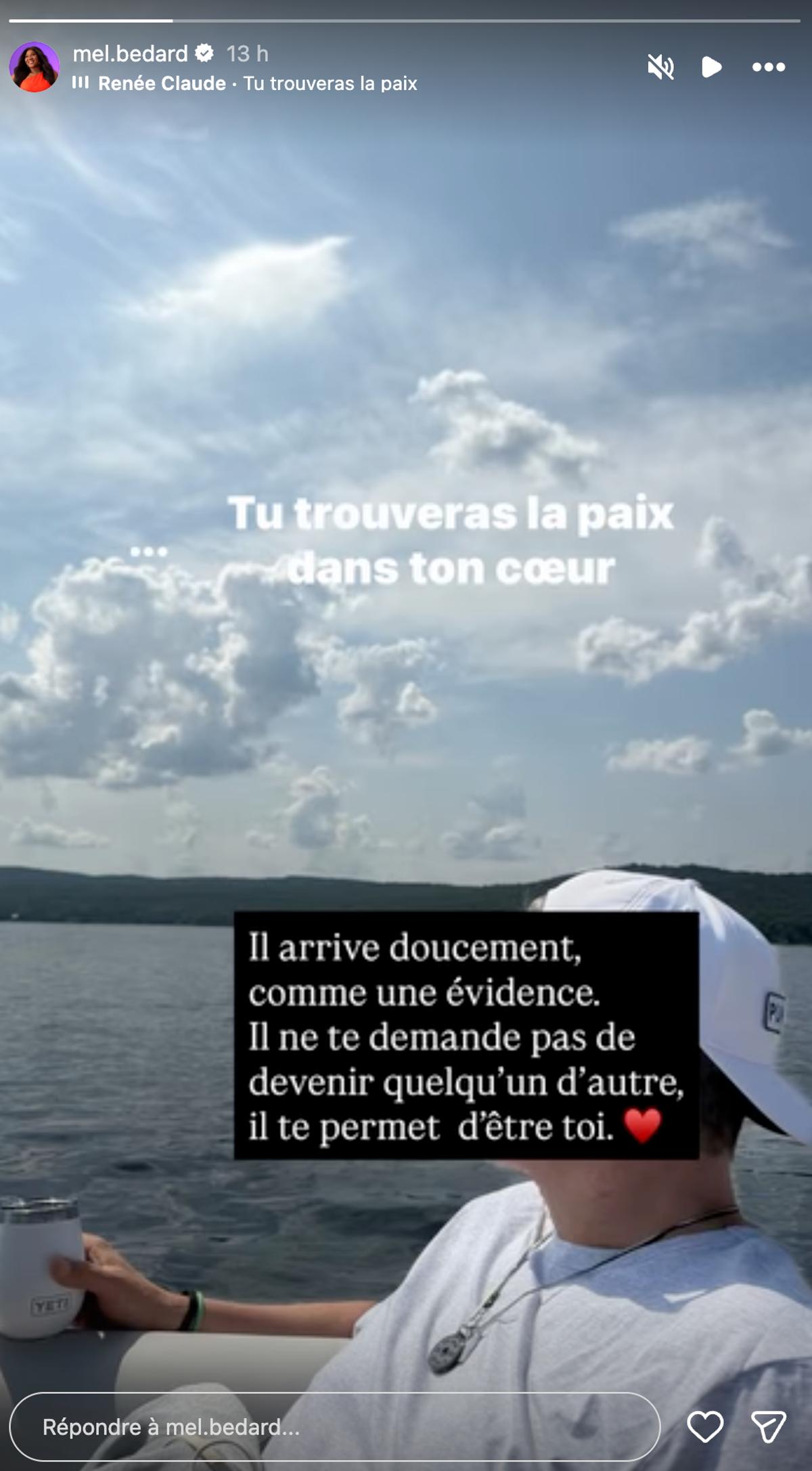 Mélissa Bédard partage une photo de son amoureux