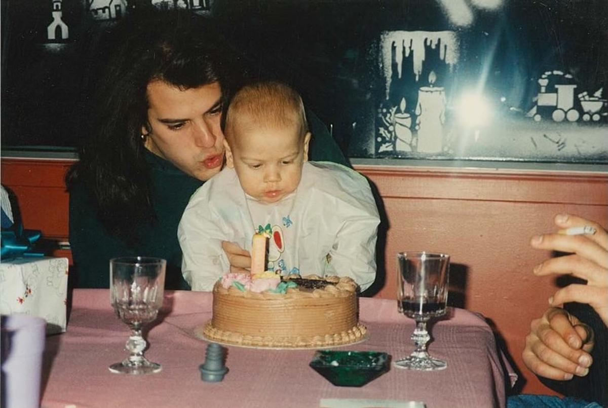 Ludovick Bourgeois avec son père Patrick
