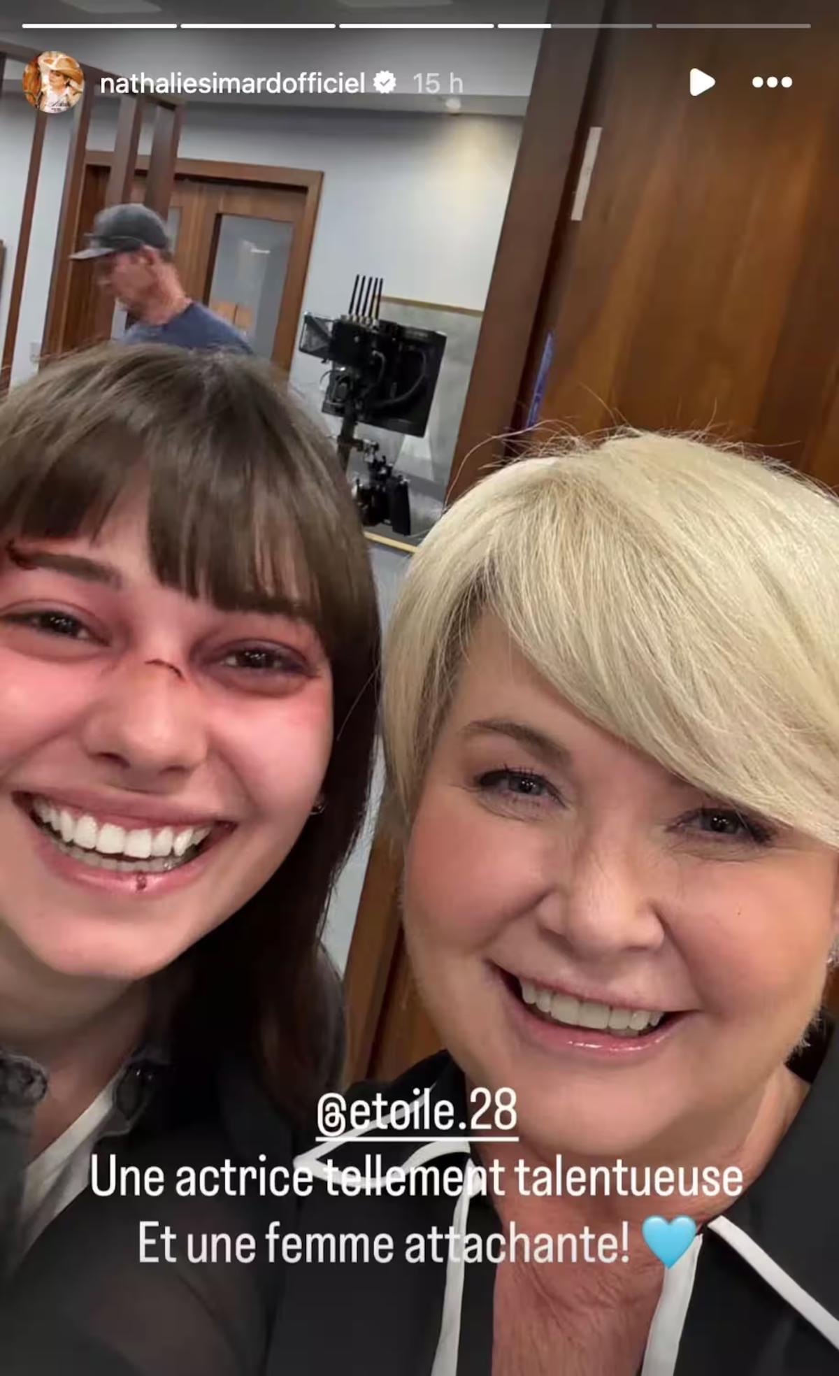 Estelle Fournier et Nathalie Simard sur le plateau d'Indéfendable
