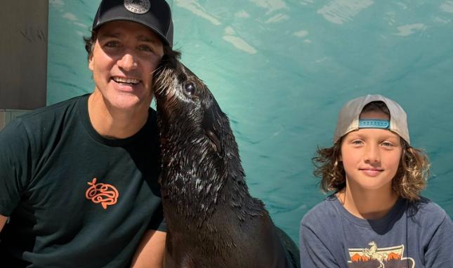 Justin Trudeau et son fils
