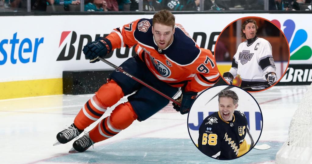 Connor McDavid, Wayne Gretzky et Jaromir Jagr